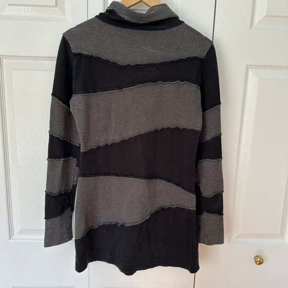 Nomad's Women's Medium Grey & Black Tunic in Hemp/Cotton/Spandex - Picture 2 of 4